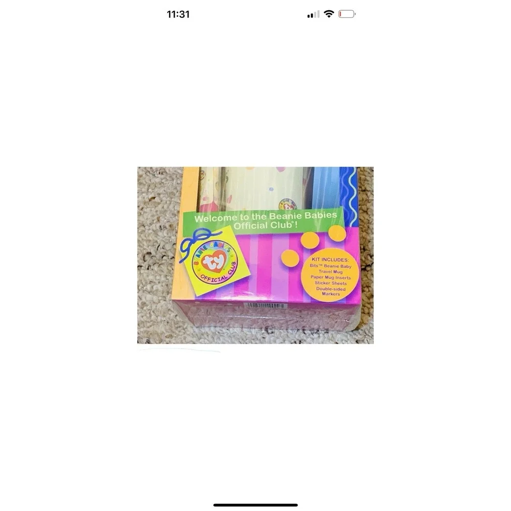 New TY Official Club Kit Beanie Babies Bits the Pastel Bear Collectible & Mug!!‎